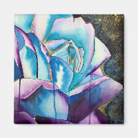Blaue lila gotische Aquarellkunst Rose