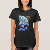 Blaue lila gotische Aquarellkunst Rose T-Shirt