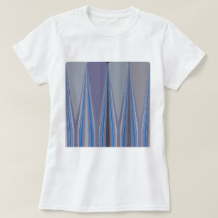 Blaue, lila, graue Chevron-Kunstdrucke T-Shirt