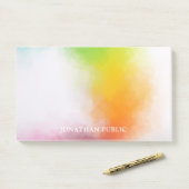 Blaue Lila-grüne Orange-Gelbe Vorlage Post-it Klebezettel (Auf Schreibtisch)