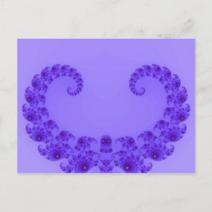 Blaue Lila Herz Postkarte