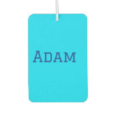 Blaue lila Hinzufügen von Namenstexten zur Schulme Autolufterfrischer (Vorderseite)