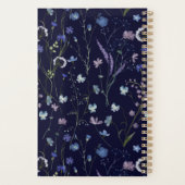 Blaue Lila Hübsche Wildblume Blumenmuster 2026 Planer (Rückseite)
