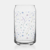 Blaue Lila Hübsche Wildblumen Blumenmuster Dosenglas (Links)