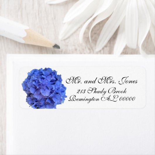 Blaue lila Hydrangeas-Blüten (Insitu)