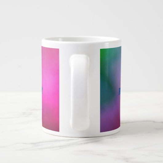 Blaue Lila Libelle Jumbo-Tasse (Rückseite)