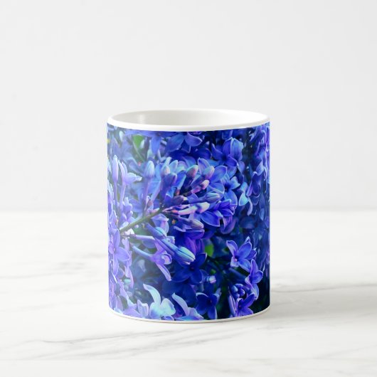 Blaue lila Lila romantisch blau lila Blume Kaffeetasse (Mittel)