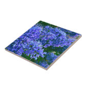 Blaue lila Lila romantisches blaues Foto mit Blume Fliese (Seite)