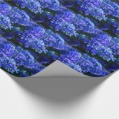 Blaue lila Lila romantisches blaues Foto mit Blume Geschenkpapier (Ecke)