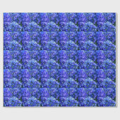 Blaue lila Lila romantisches blaues Foto mit Blume Geschenkpapier (Flach)