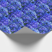 Blaue lila Lila romantisches blaues Foto mit Blume Geschenkpapier (Ecke)