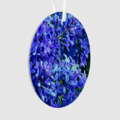 Blaue lila Lila romantisches blaues Foto mit Blume Ornament (Vorderseite)