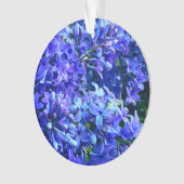 Blaue lila Lila romantisches blaues Foto mit Blume Ornament (Vorderseite)