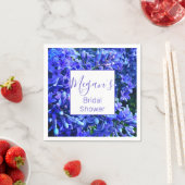 Blaue lila Lila romantisches blaues Foto mit Blume Serviette (Beispiel)