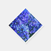 Blaue lila Lila romantisches blaues Foto mit Blume Serviette (Ecke)