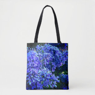 Blaue lila Lila romantisches blaues Foto mit Blume Tasche