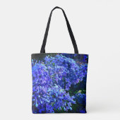 Blaue lila Lila romantisches blaues Foto mit Blume Tasche (Rückseite)