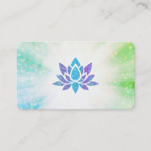 *~* Blaue Lila Lotus-Rays Reiki Energy Healing Visitenkarte
