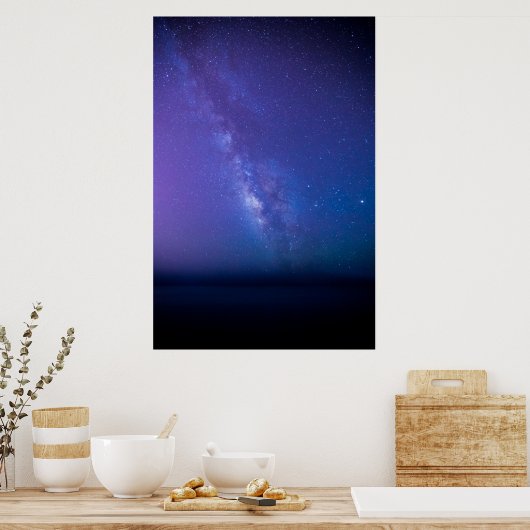 Blaue Lila Milchstraße Poster (Küche)