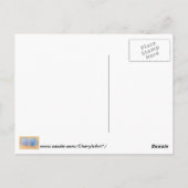 Blaue Lila Muscheln im Sand Postkarten (Rückseite)