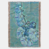 Blaue lila niedliche Orchideen-Blume Decke (Vorderseite Vertikal)