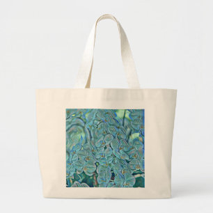 Blaue lila niedliche Orchideen-Blume Jumbo Stoffbeutel
