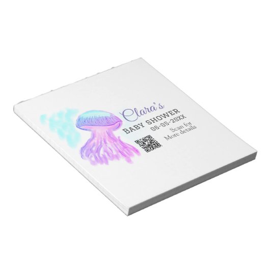 Blaue lila Pastelkugel Notizblock (angewinkelt)