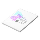 Blaue lila Pastelkugel Notizblock (Rotiert)