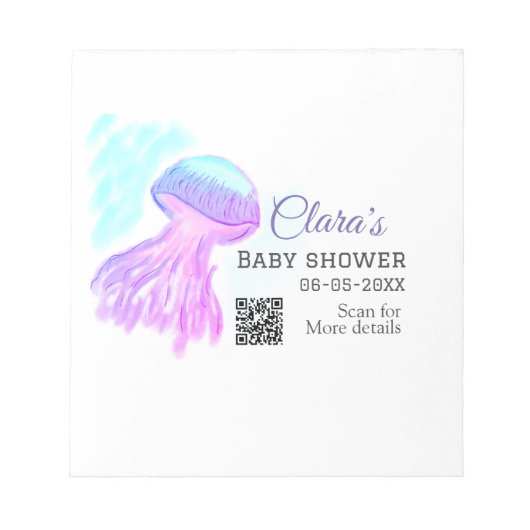 Blaue lila Pastelkugel Notizblock (Vorderseite)