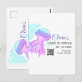 Blaue lila Pastelkugel Postkarte (Vorne/Hinten)