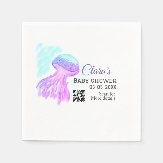 Blaue lila Pastelkugel Serviette (Vorderseite)