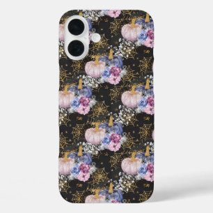 BLAUE LILA PINK WHITE HALLOWEEN PUMPKINS iPhone 16 PLUS HÜLLE