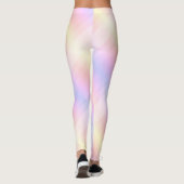 Blaue Lila rosa gelbe Streifen Vorlage Moderne Leggings (Rückseite)