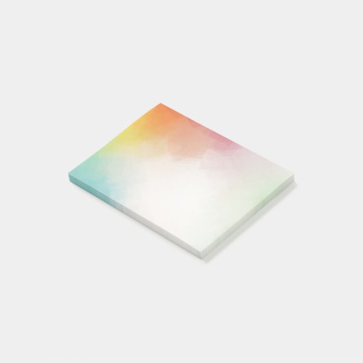 Blaue Lila Rosa Rosa Gelbe Abstrakte Kunst Post-it Klebezettel (angewinkelt)