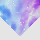 Blaue Lila rosa Wolken abstraktes Design Seidenpapier (Ausschnitt)