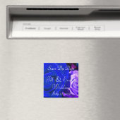 Blaue Lila Rose Magnet (In Situ (Geschirrspüler))