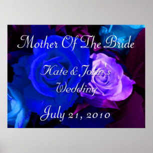 Blaue Lila Rose Poster