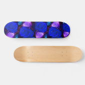 Blaue Lila Rose Skateboard - Anpassbar (Horizontal)