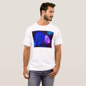 Blaue lila Rose T-Shirt (Vorne ganz)