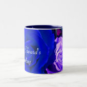 Blaue Lila Rose Zweifarbige Tasse (Mittel)