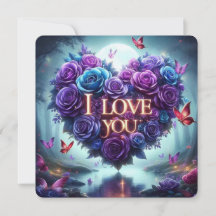 blaue + lila Rosen Valentinstag