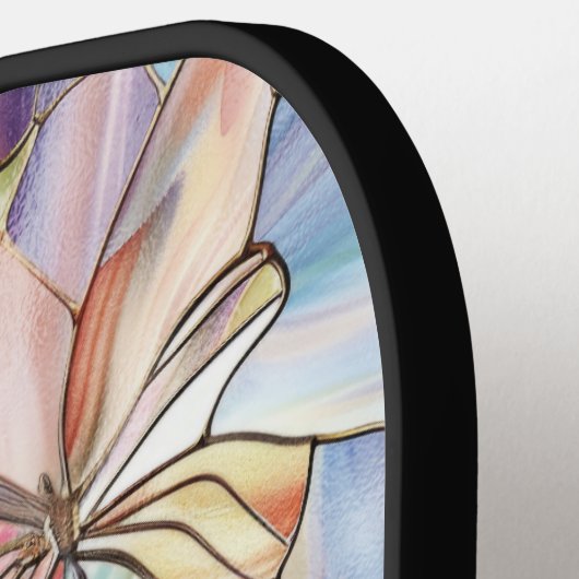 Blaue Lila Schmetterlinge Pickleball Schläger (Linke Seite)