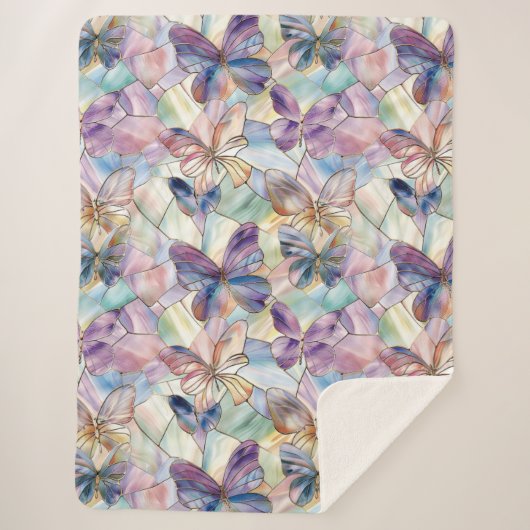 Blaue Lila Schmetterlinge Sherpadecke (Vorderseite)
