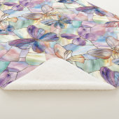 Blaue Lila Schmetterlinge Sherpadecke (3/4)