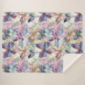 Blaue Lila Schmetterlinge Sherpadecke (Vorderseite (Horizontal))