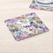 Blaue Lila Schmetterlinge Untersetzer (angewinkelt)