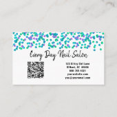 Blaue Lila Sequenzen Große TextNAILS Benutzerdefin Visitenkarte (Rückseite)