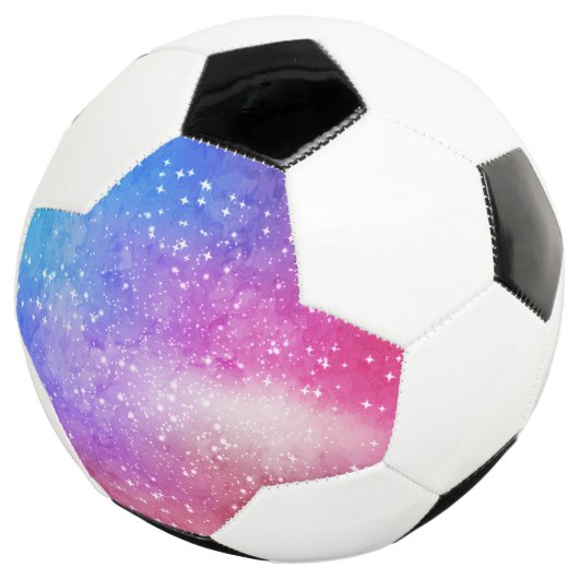 Blaue lila Sternengalaxie Fußball