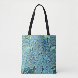 Blaue lila süße Orchideenblumen Malerei Tasche