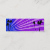 Blaue/Lila tropische Visitenkarte (Rückseite)